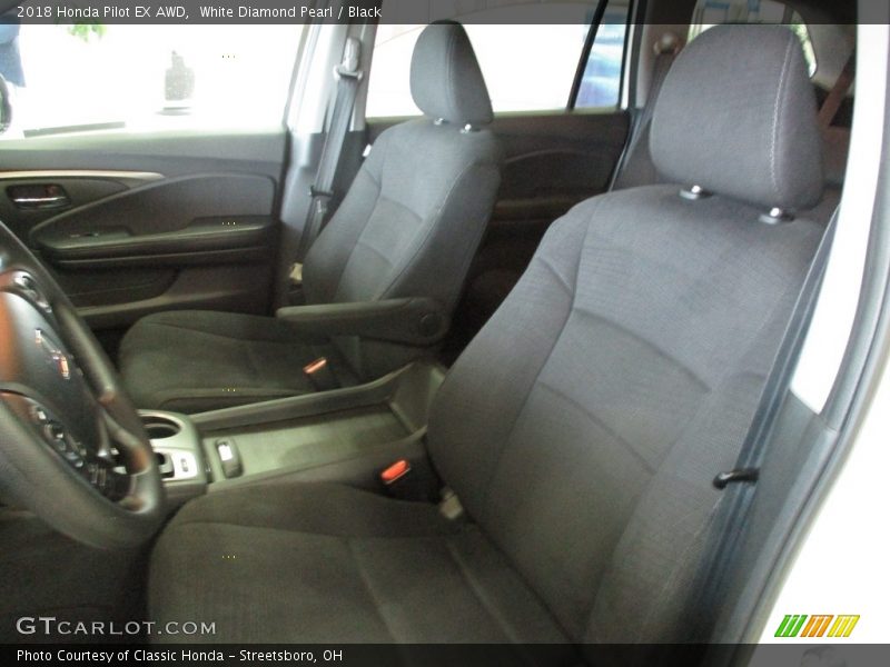 White Diamond Pearl / Black 2018 Honda Pilot EX AWD