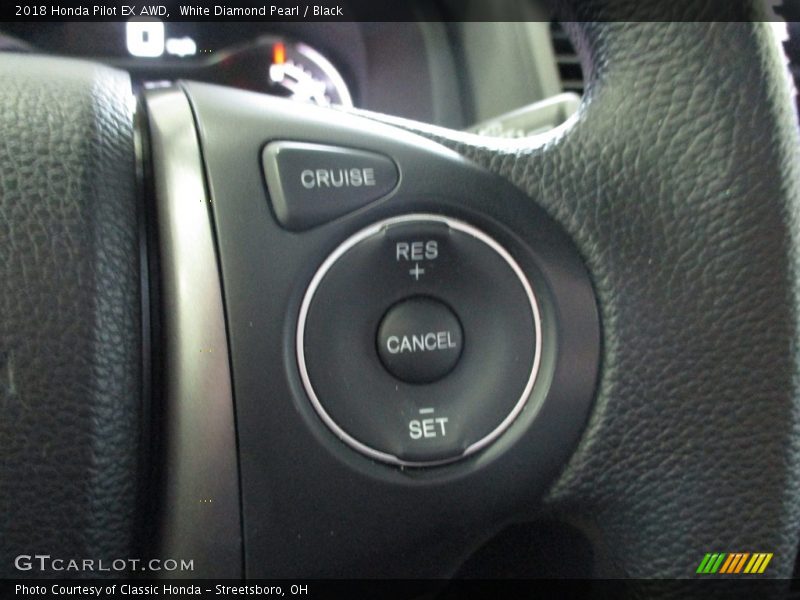 White Diamond Pearl / Black 2018 Honda Pilot EX AWD