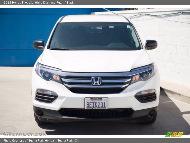 White Diamond Pearl / Black 2018 Honda Pilot LX
