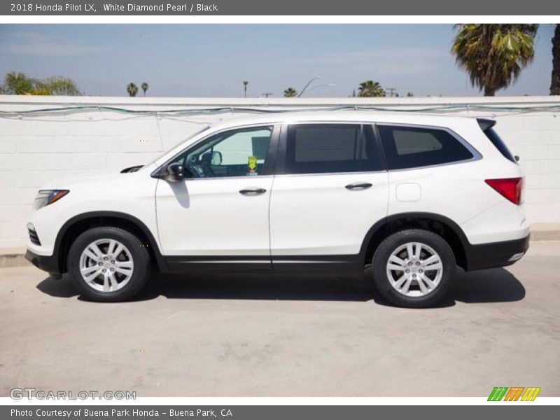 White Diamond Pearl / Black 2018 Honda Pilot LX