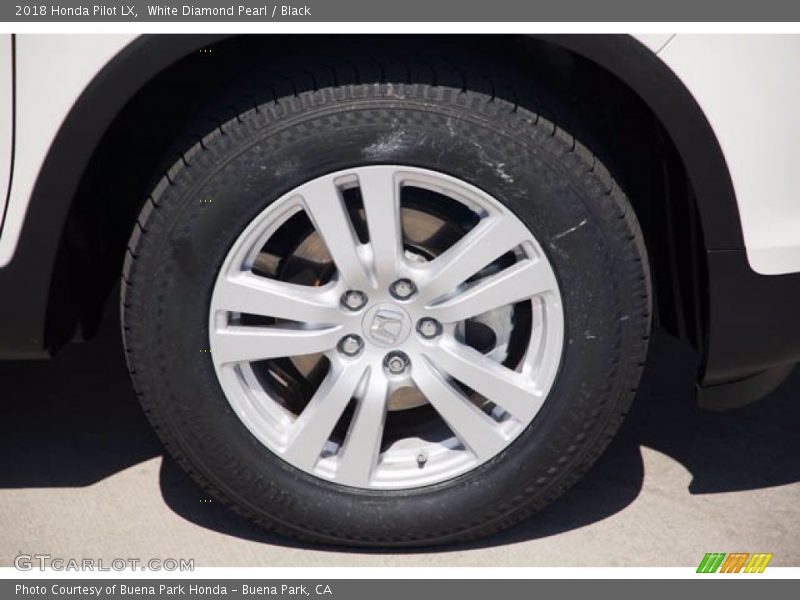 White Diamond Pearl / Black 2018 Honda Pilot LX