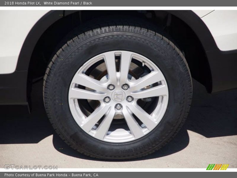 White Diamond Pearl / Black 2018 Honda Pilot LX
