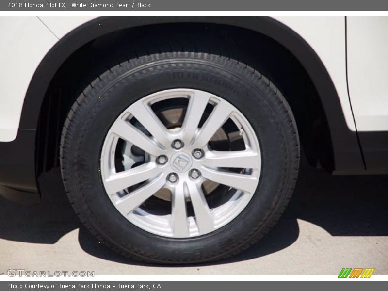 White Diamond Pearl / Black 2018 Honda Pilot LX