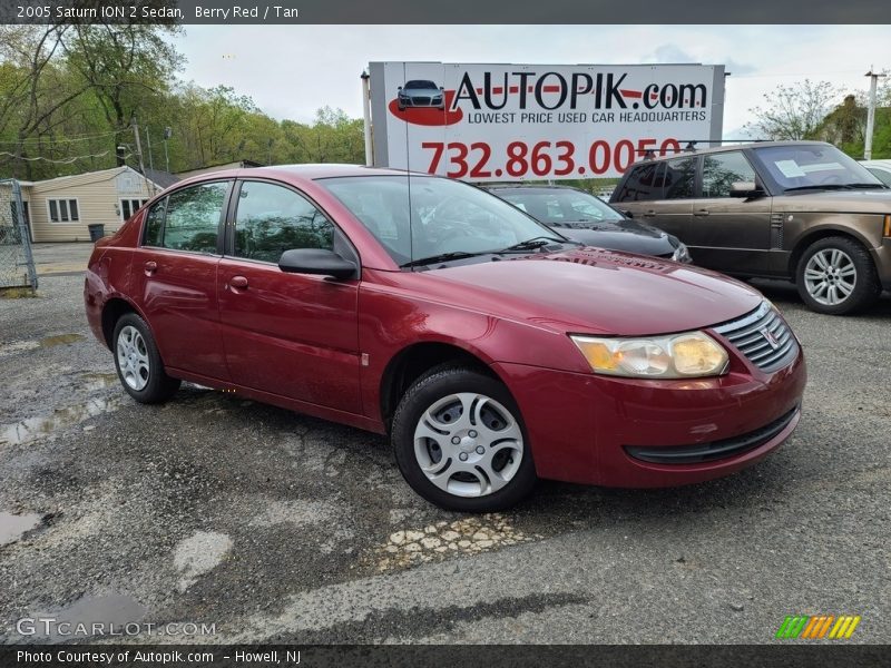 Berry Red / Tan 2005 Saturn ION 2 Sedan