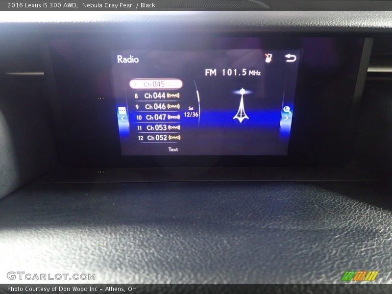 Nebula Gray Pearl / Black 2016 Lexus IS 300 AWD