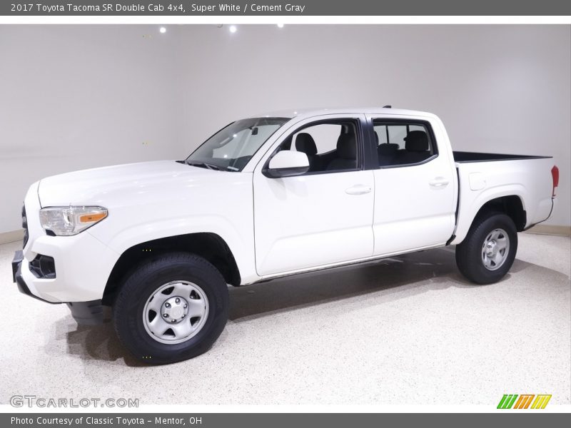 Super White / Cement Gray 2017 Toyota Tacoma SR Double Cab 4x4