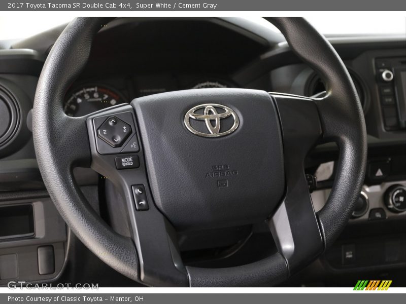 Super White / Cement Gray 2017 Toyota Tacoma SR Double Cab 4x4