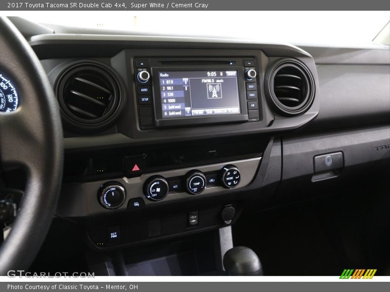 Super White / Cement Gray 2017 Toyota Tacoma SR Double Cab 4x4