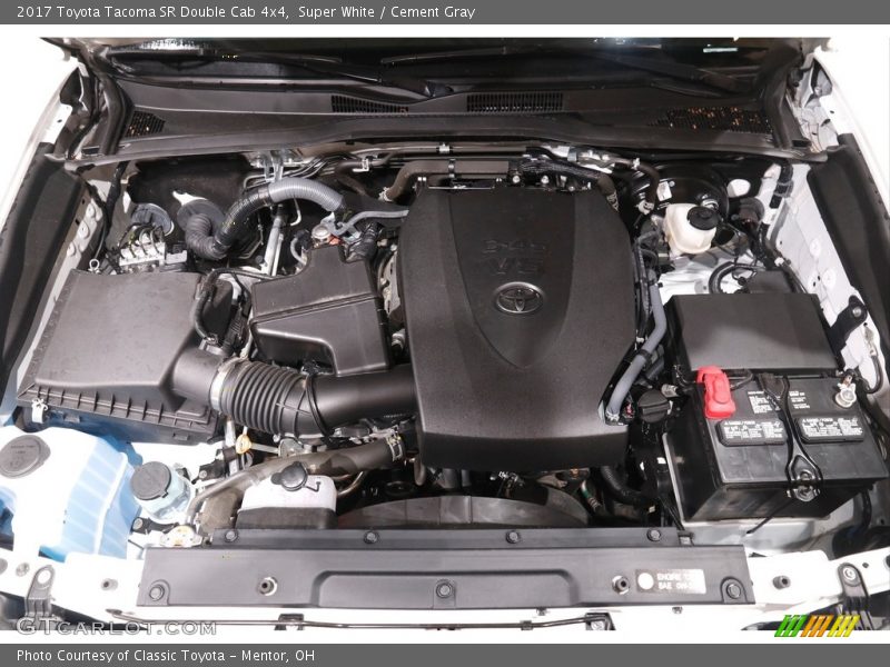Super White / Cement Gray 2017 Toyota Tacoma SR Double Cab 4x4