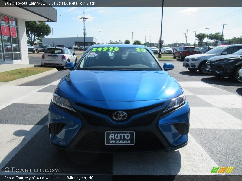 Blue Streak Metallic / Black 2020 Toyota Camry SE
