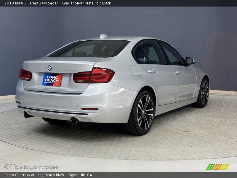 Glacier Silver Metallic / Black 2018 BMW 3 Series 340i Sedan