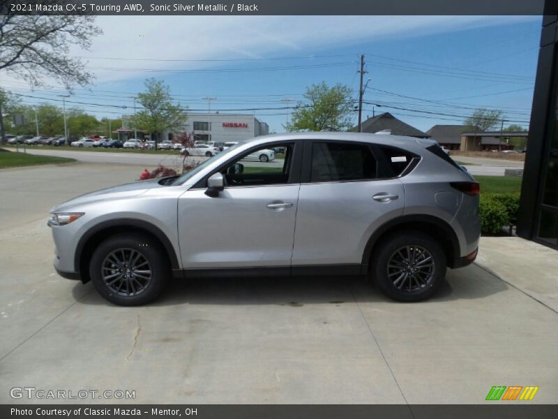Sonic Silver Metallic / Black 2021 Mazda CX-5 Touring AWD