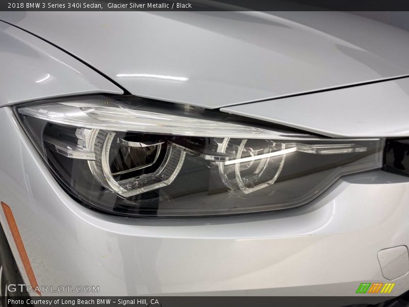 Glacier Silver Metallic / Black 2018 BMW 3 Series 340i Sedan