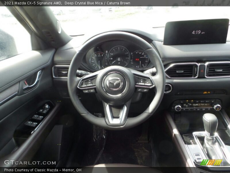 Deep Crystal Blue Mica / Caturra Brown 2021 Mazda CX-5 Signature AWD
