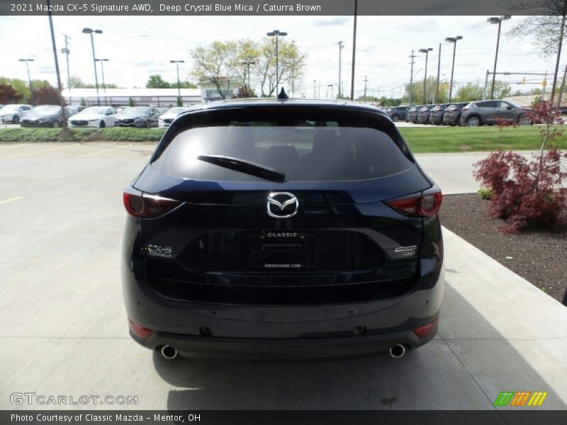 Deep Crystal Blue Mica / Caturra Brown 2021 Mazda CX-5 Signature AWD