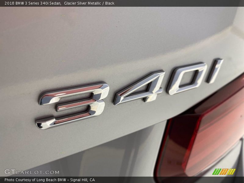 Glacier Silver Metallic / Black 2018 BMW 3 Series 340i Sedan