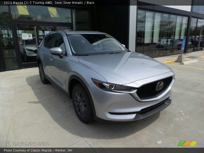 Sonic Silver Metallic / Black 2021 Mazda CX-5 Touring AWD