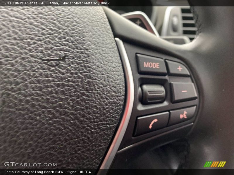 Glacier Silver Metallic / Black 2018 BMW 3 Series 340i Sedan