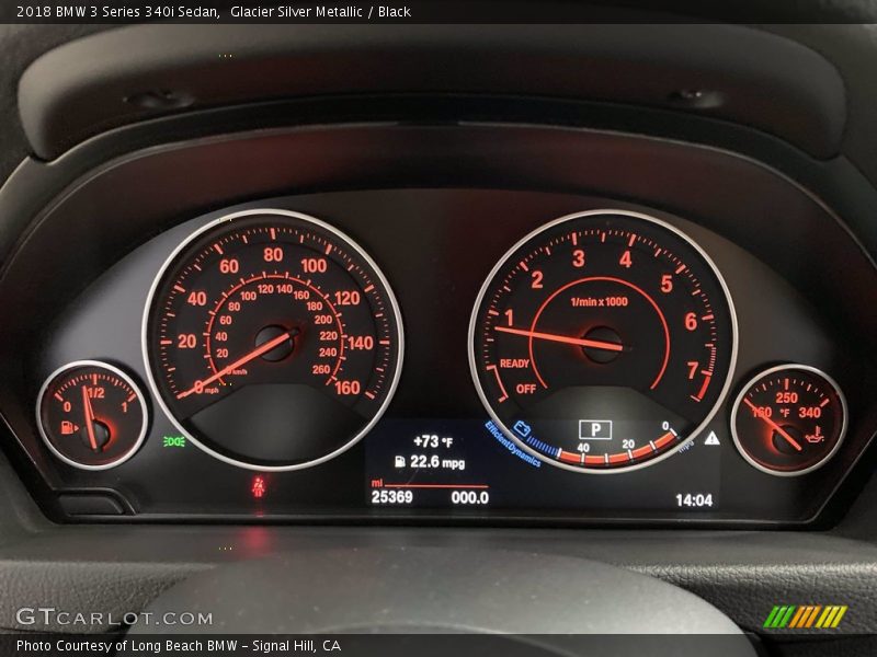 Glacier Silver Metallic / Black 2018 BMW 3 Series 340i Sedan