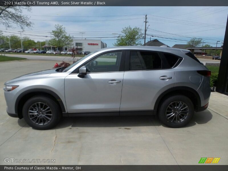 Sonic Silver Metallic / Black 2021 Mazda CX-5 Touring AWD