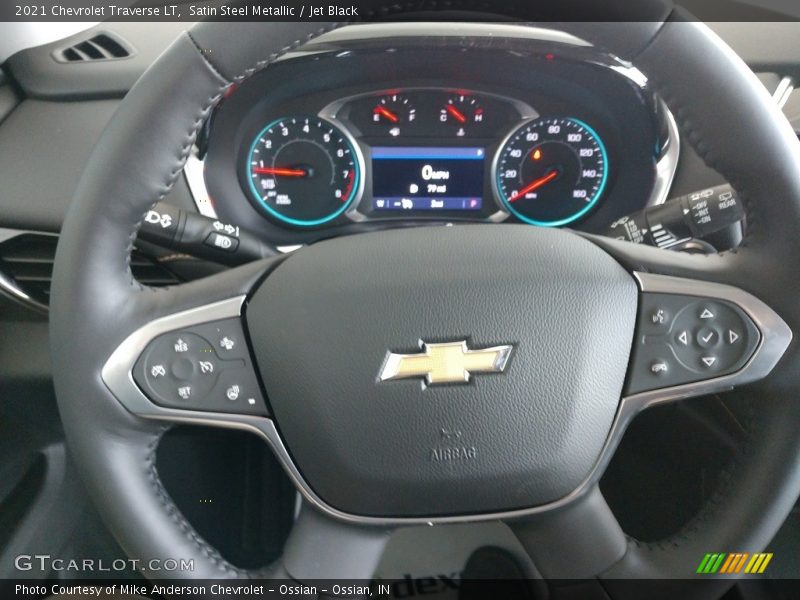 Satin Steel Metallic / Jet Black 2021 Chevrolet Traverse LT