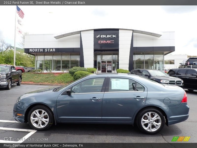 Steel Blue Metallic / Charcoal Black 2012 Ford Fusion SE