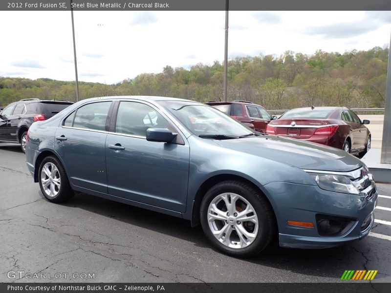 Steel Blue Metallic / Charcoal Black 2012 Ford Fusion SE