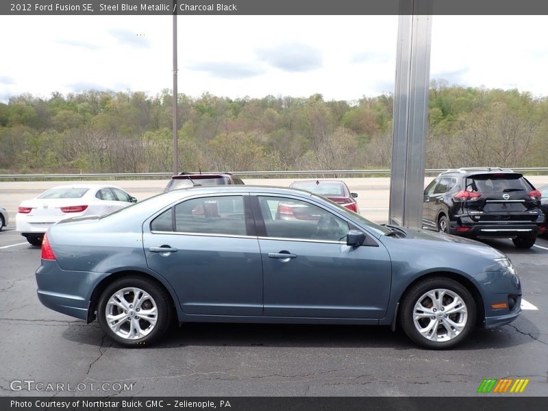 Steel Blue Metallic / Charcoal Black 2012 Ford Fusion SE