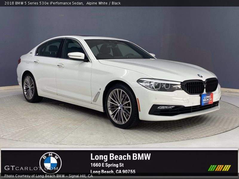 Alpine White / Black 2018 BMW 5 Series 530e iPerfomance Sedan