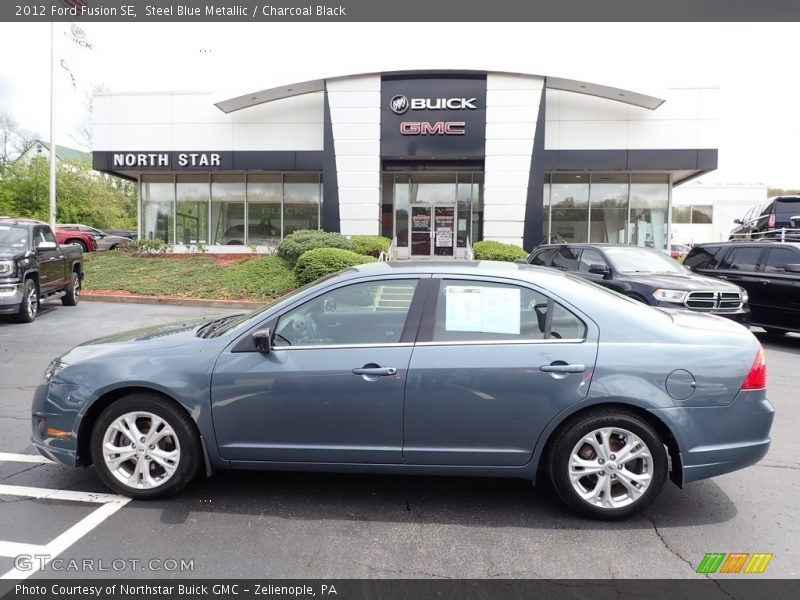 Steel Blue Metallic / Charcoal Black 2012 Ford Fusion SE