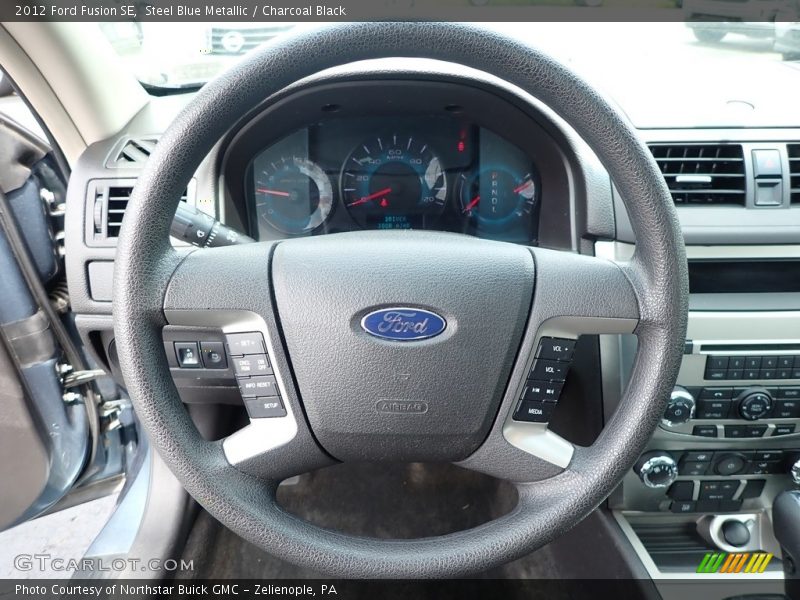 Steel Blue Metallic / Charcoal Black 2012 Ford Fusion SE