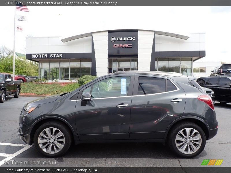 Graphite Gray Metallic / Ebony 2018 Buick Encore Preferred AWD