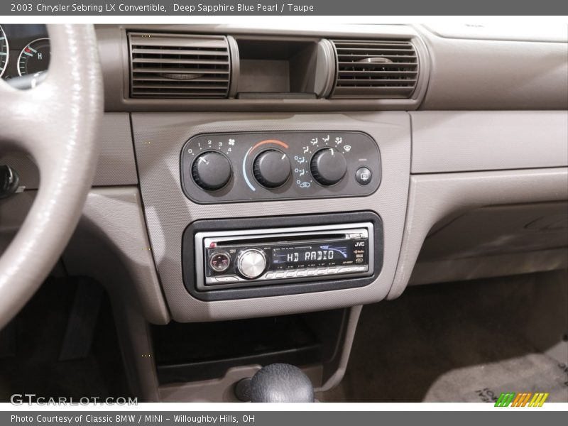Controls of 2003 Sebring LX Convertible