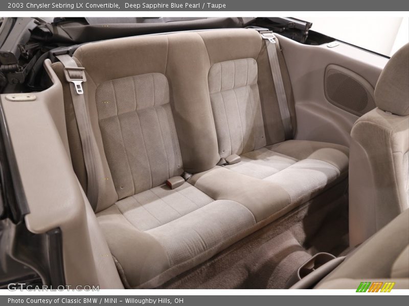 Rear Seat of 2003 Sebring LX Convertible