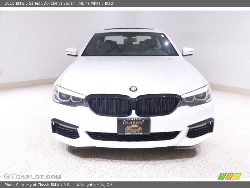 Alpine White / Black 2018 BMW 5 Series 530i xDrive Sedan