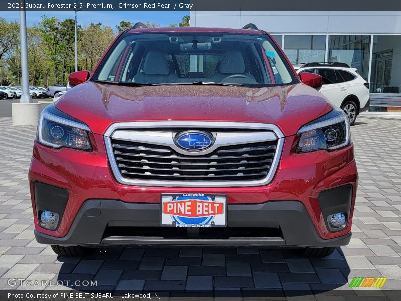 Crimson Red Pearl / Gray 2021 Subaru Forester 2.5i Premium