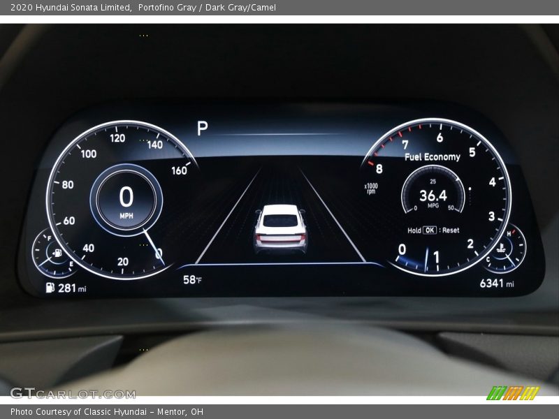 Portofino Gray / Dark Gray/Camel 2020 Hyundai Sonata Limited
