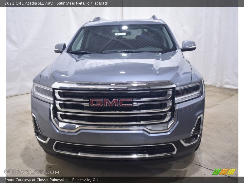 Satin Steel Metallic / Jet Black 2021 GMC Acadia SLE AWD