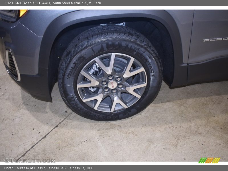 Satin Steel Metallic / Jet Black 2021 GMC Acadia SLE AWD