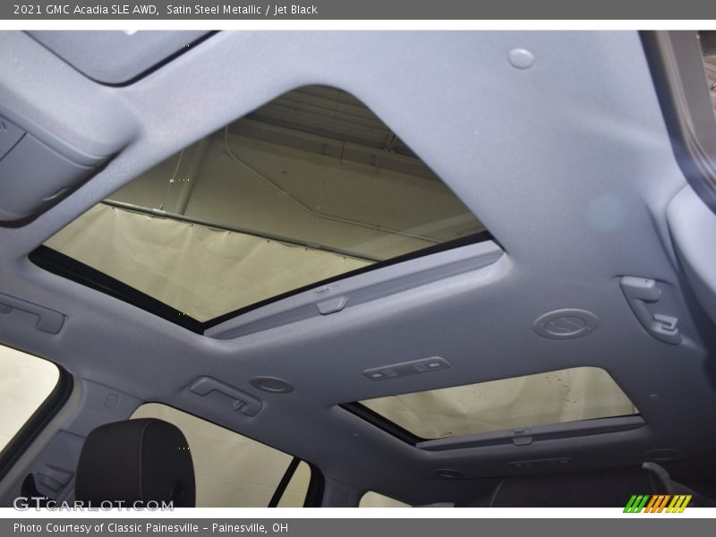 Satin Steel Metallic / Jet Black 2021 GMC Acadia SLE AWD