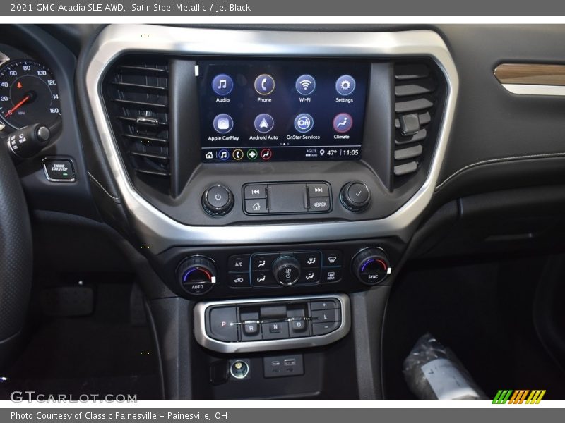 Satin Steel Metallic / Jet Black 2021 GMC Acadia SLE AWD