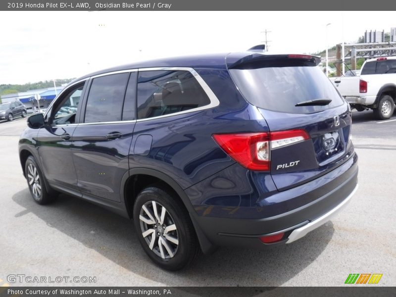 Obsidian Blue Pearl / Gray 2019 Honda Pilot EX-L AWD