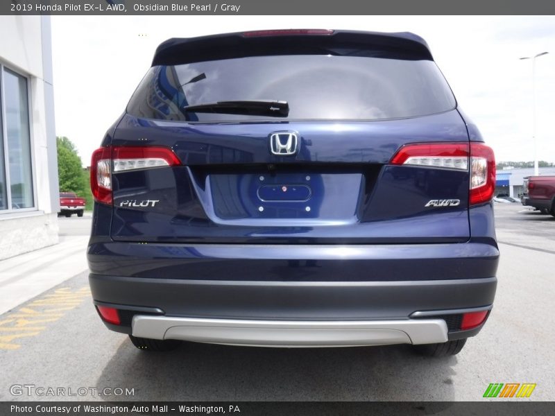 Obsidian Blue Pearl / Gray 2019 Honda Pilot EX-L AWD