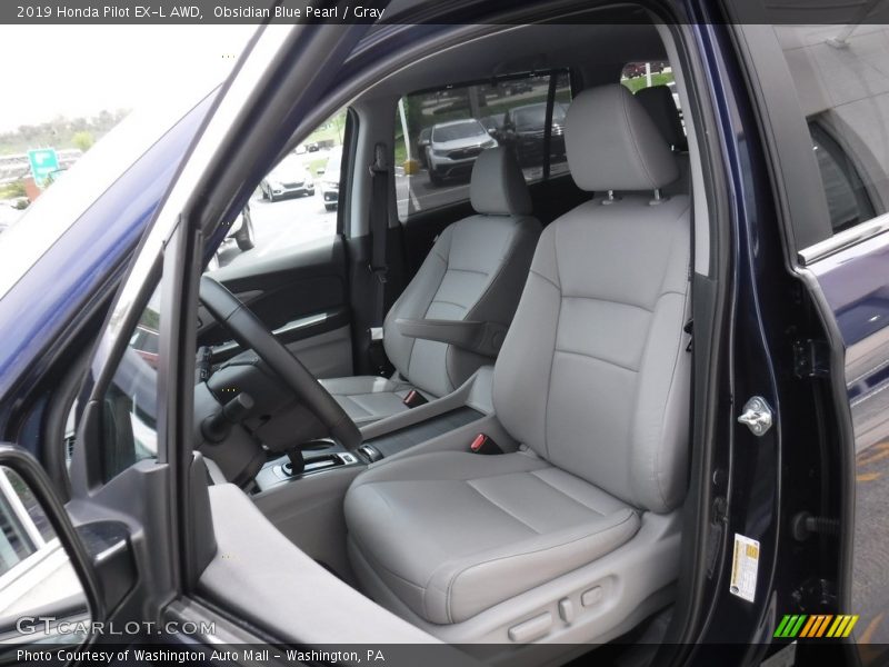 Obsidian Blue Pearl / Gray 2019 Honda Pilot EX-L AWD