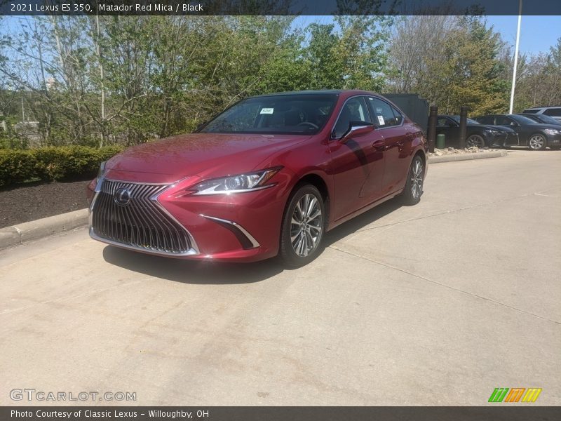 Matador Red Mica / Black 2021 Lexus ES 350