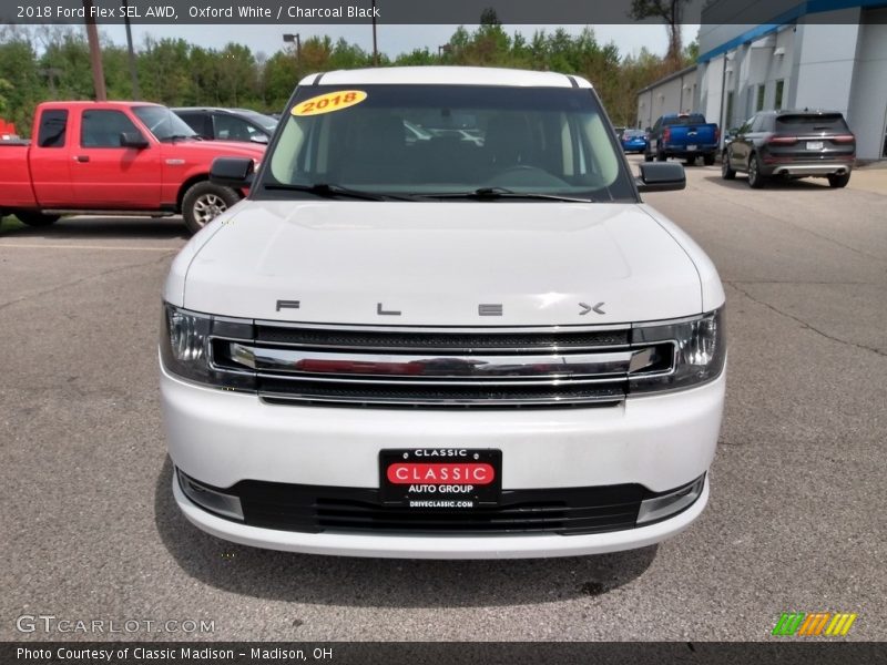 Oxford White / Charcoal Black 2018 Ford Flex SEL AWD