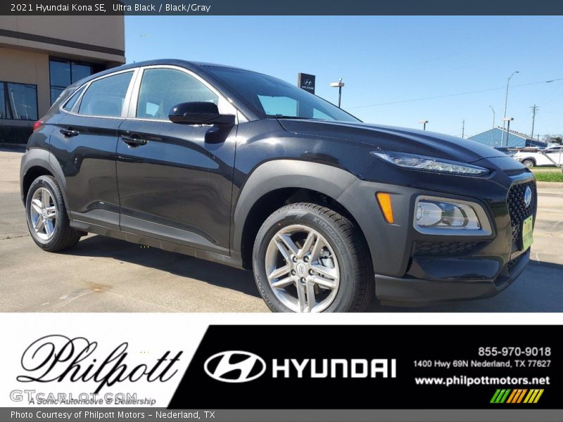 Ultra Black / Black/Gray 2021 Hyundai Kona SE