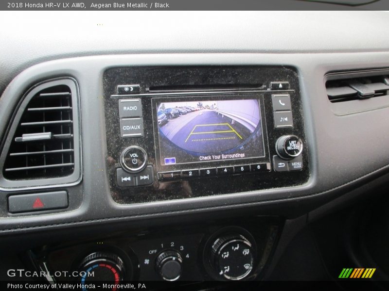 Aegean Blue Metallic / Black 2018 Honda HR-V LX AWD