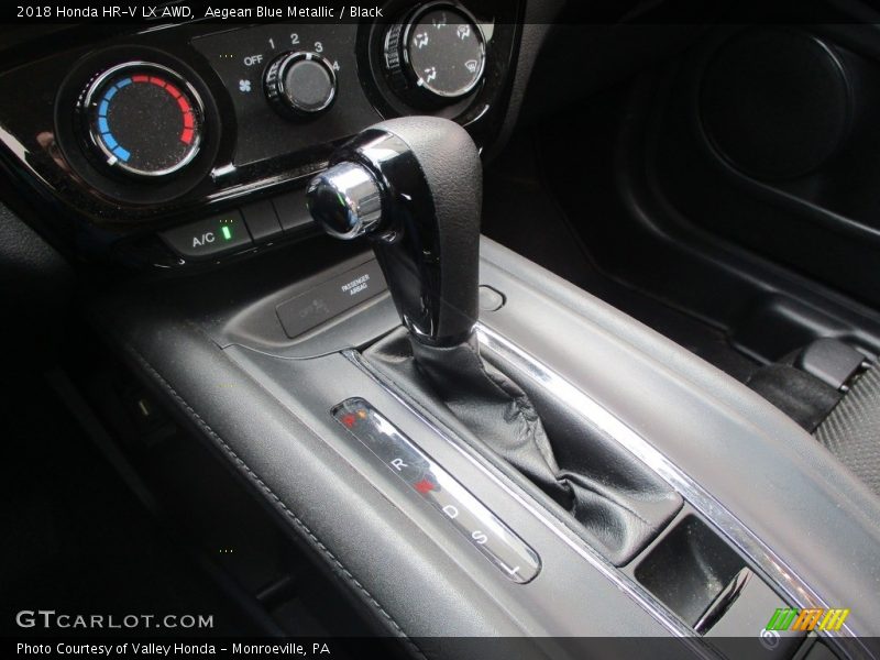 Aegean Blue Metallic / Black 2018 Honda HR-V LX AWD