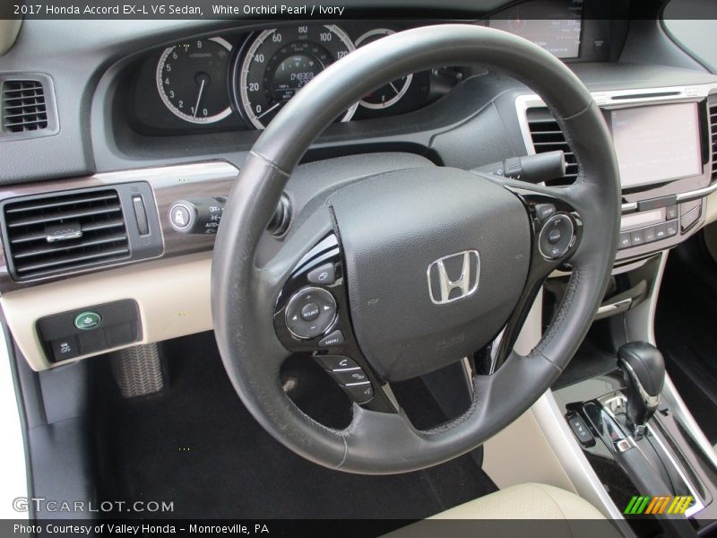 White Orchid Pearl / Ivory 2017 Honda Accord EX-L V6 Sedan